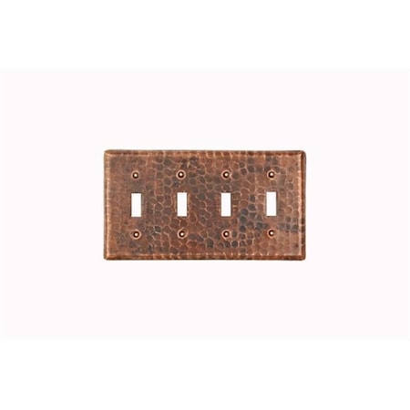 Premier Copper Products Premier Copper Products ST4 Switchplate - Quadruple Double Toggle Switch Cover ST4